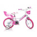 bicicleta dino branco/rosa r14